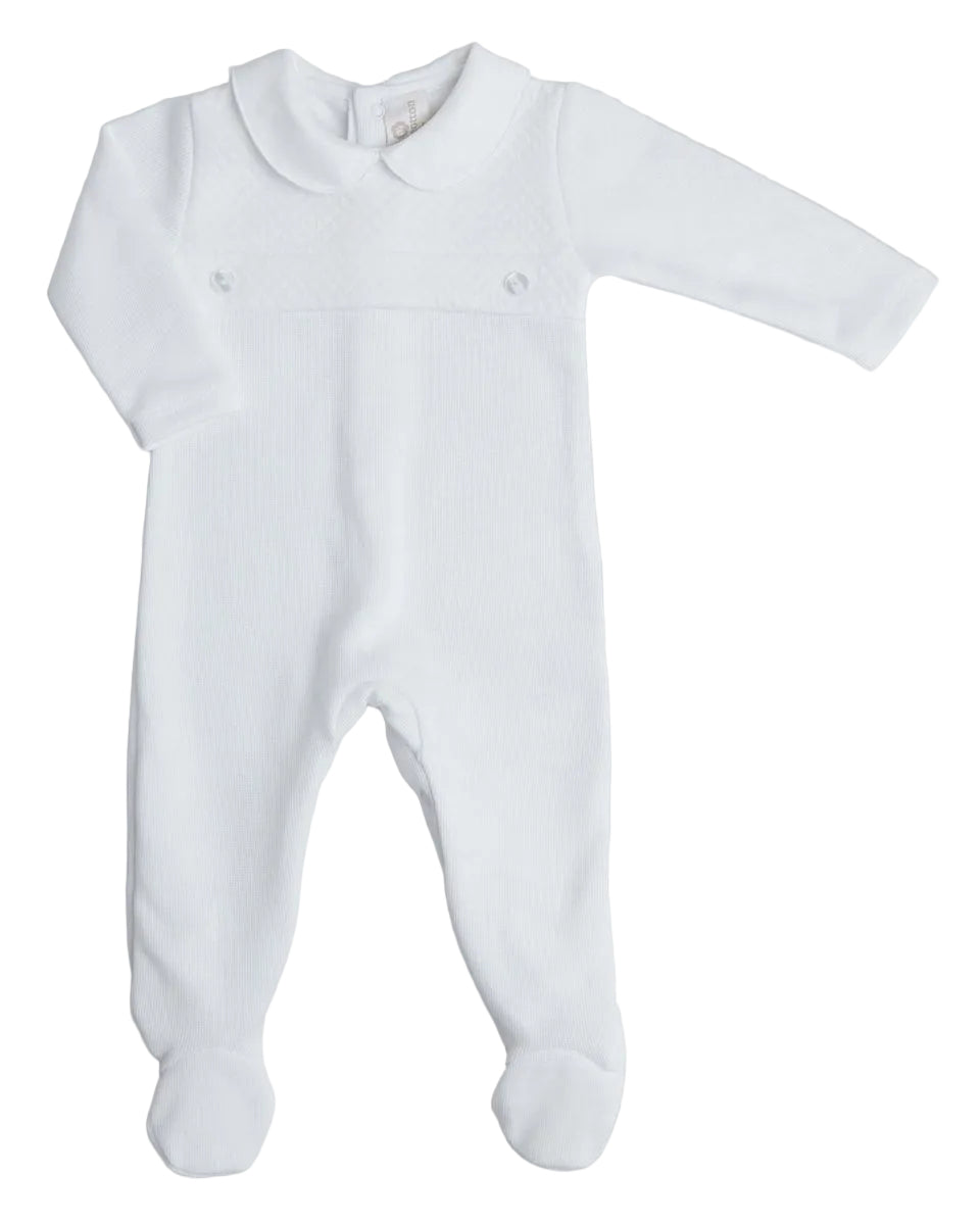 White Knit Kiddy Footie