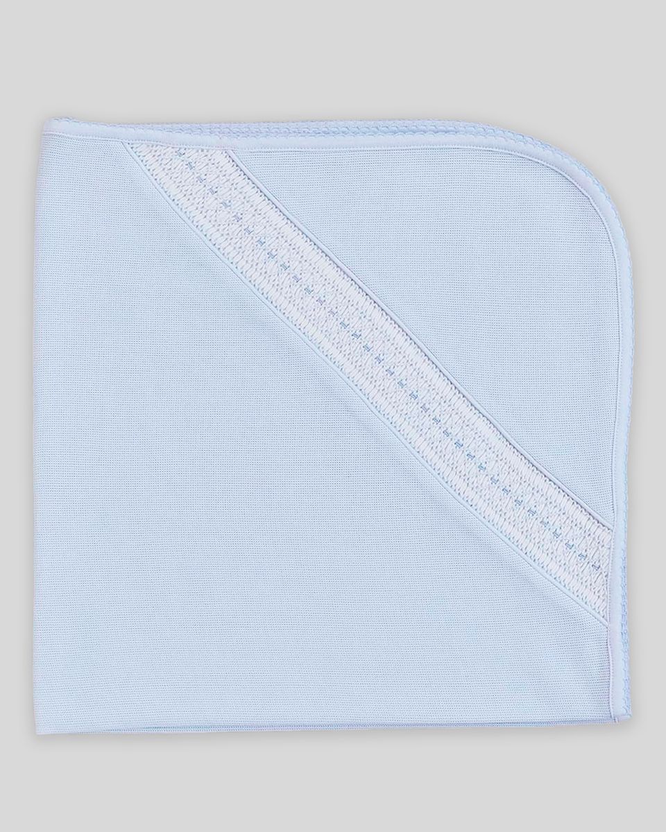 Blue Renzi Hand Smocked Blanket