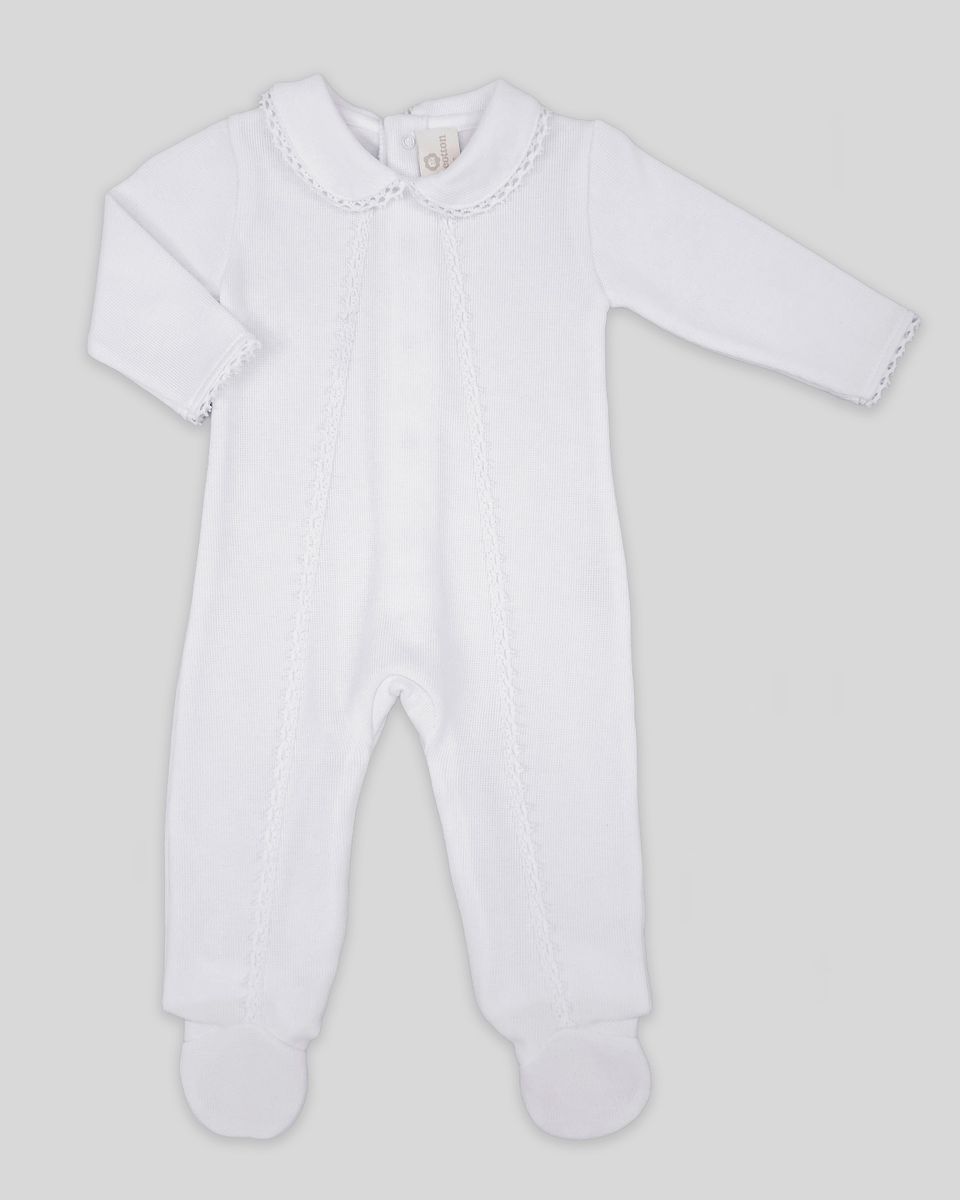 White Knit Milen Footie