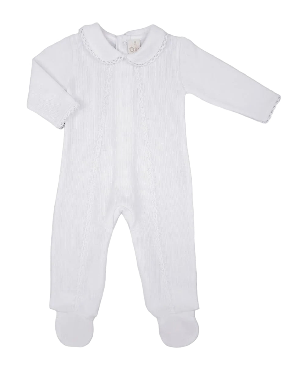 White Knit Milen Footie