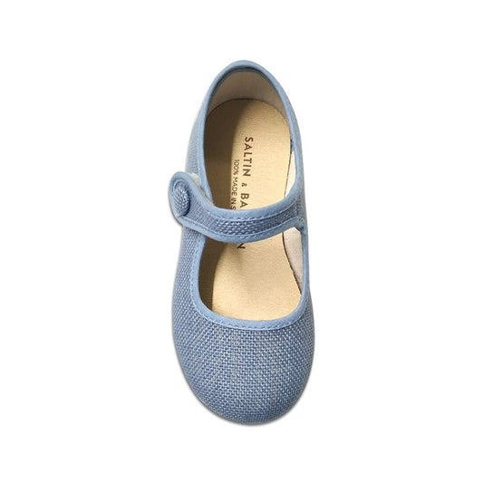 Indigo Blue Linen Mary Jane 1144-09