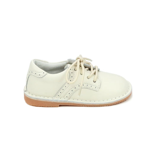 Cream Leather Saddle Shoe