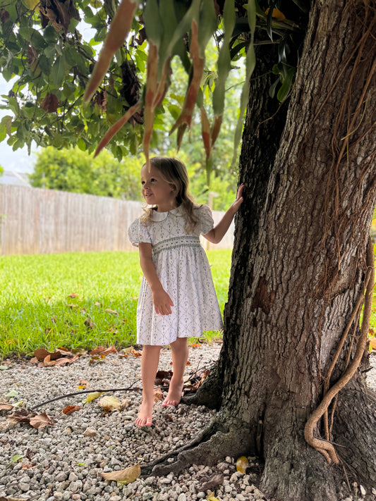 Wildfire Trellis Smocked Dress