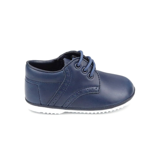 James Navy Leather Lace Up Shoe