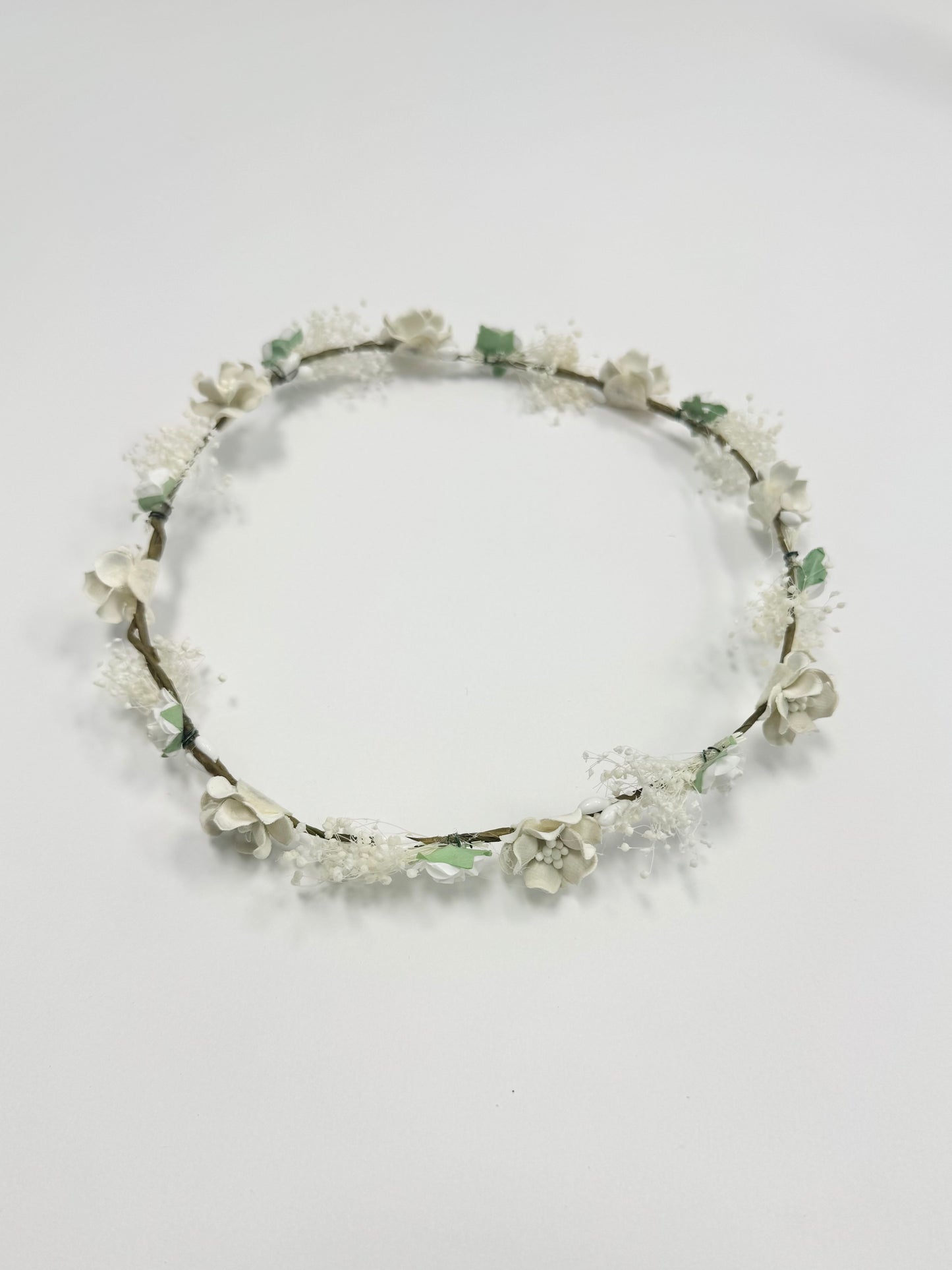 Floral Wreath Gypso & Mini Flowers Bone