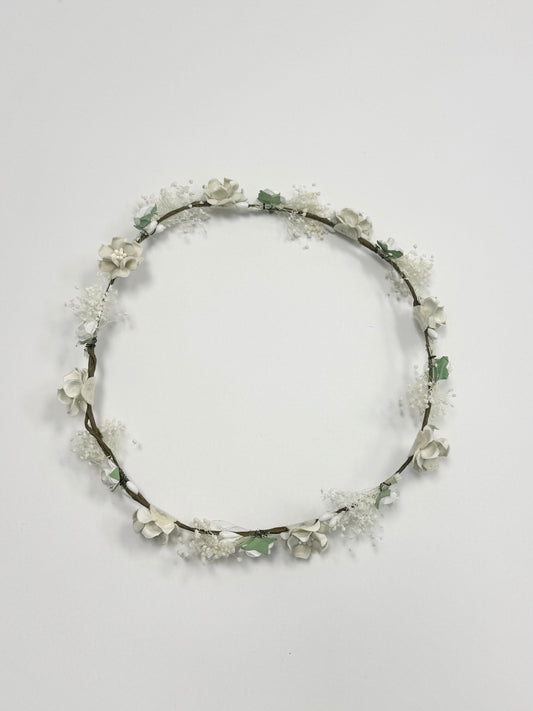 Floral Wreath Gypso & Mini Flowers Bone