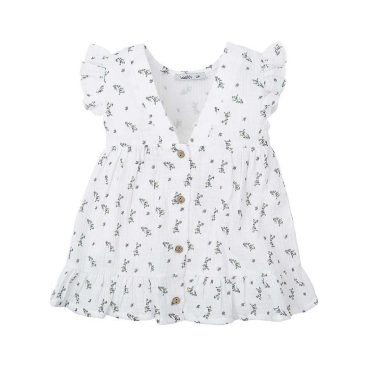 90477 Blue Flower Dress 12M
