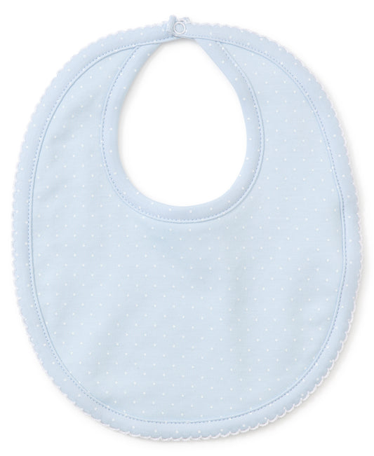 35713P - New Kissy Dots Print Bib - Light Blue/White