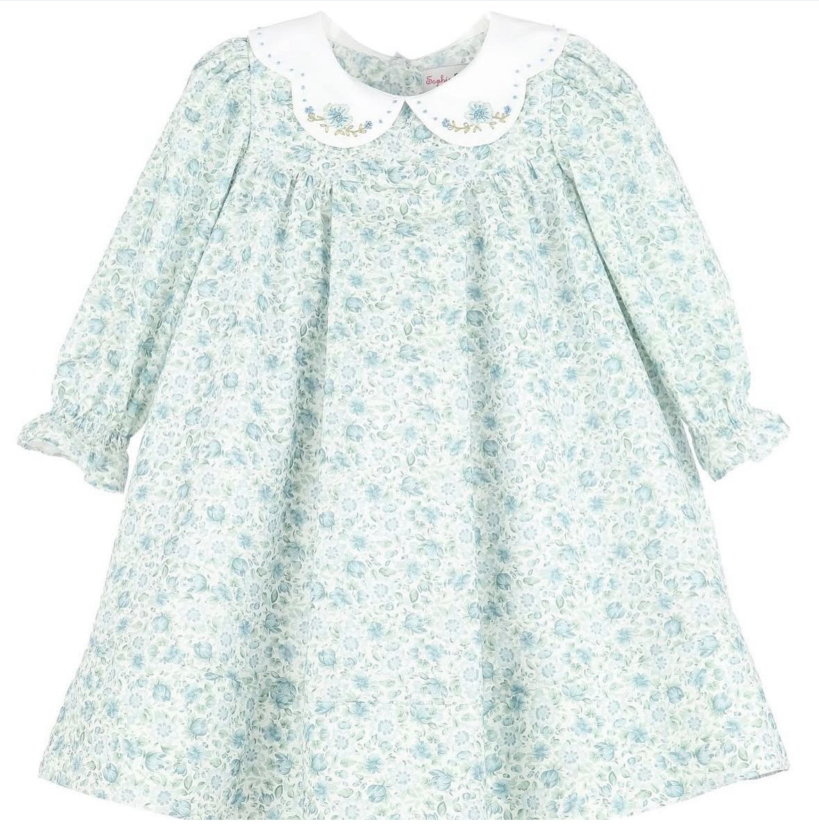 SL3710 Blue Flower Dress 6