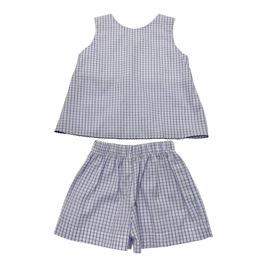 T001-4-24 Girls Whale Shorts Set *