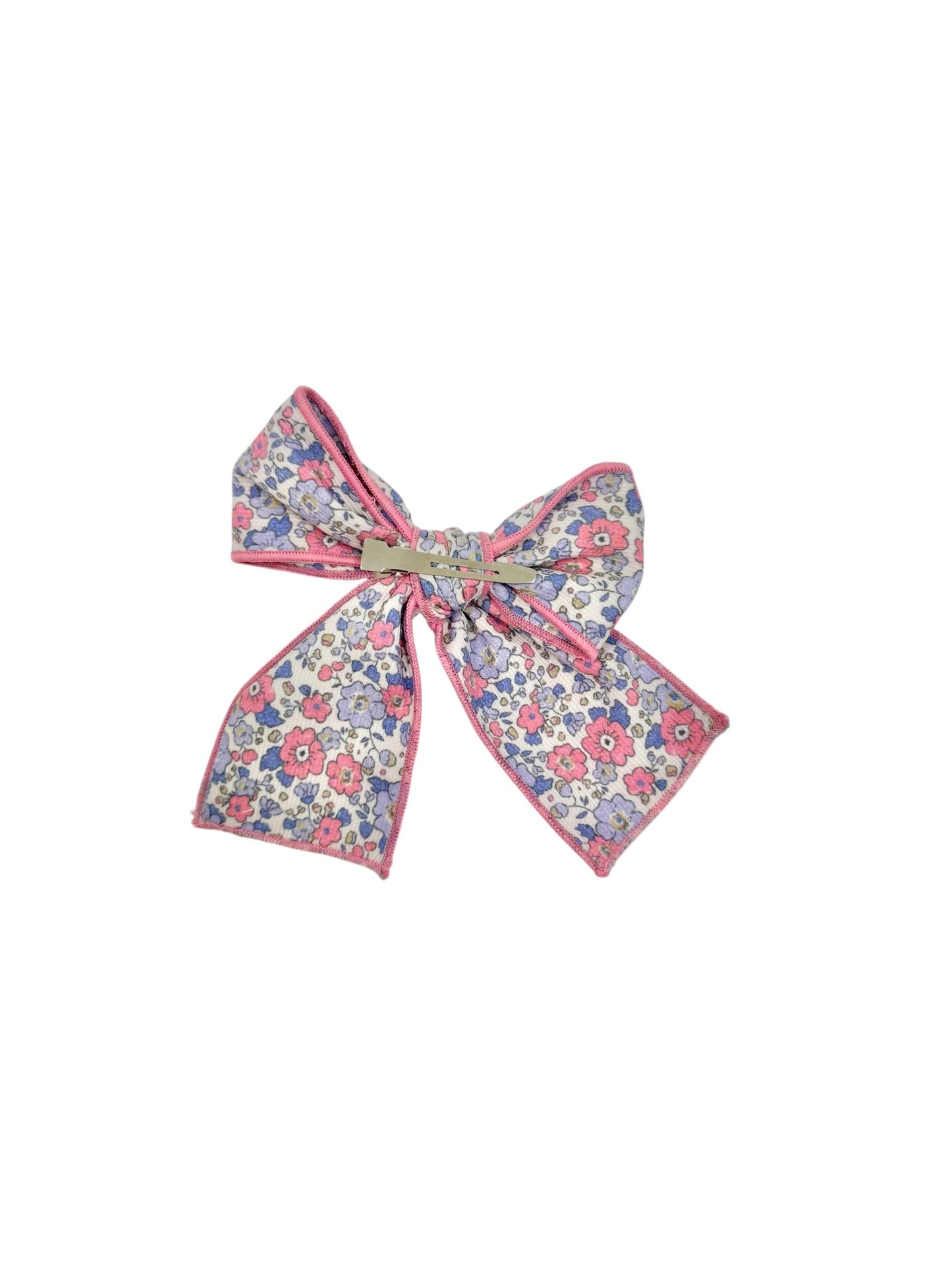 Pink Kensington Garden Flower Print Bow