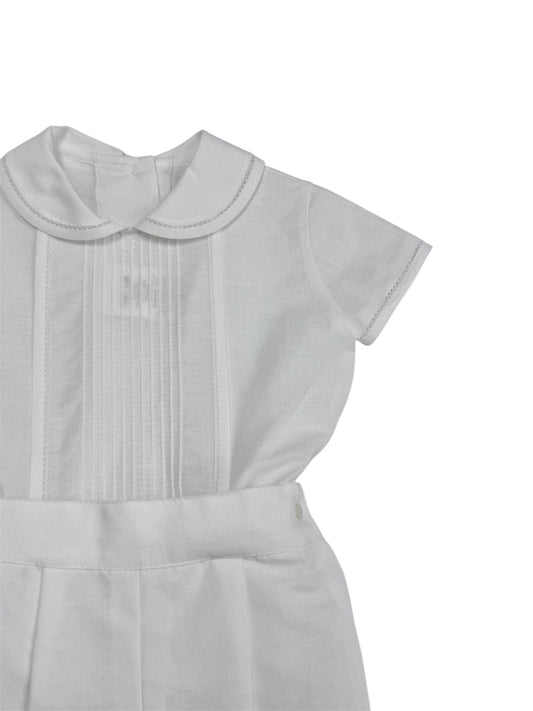 Beige Linen Boys Set 464