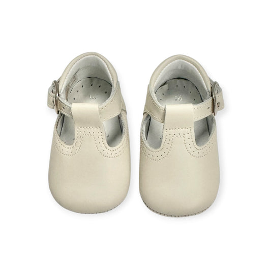 Porcelana Leather T-Strap Buckle Strap