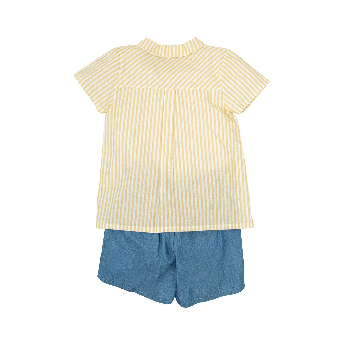 Yellow Stripe Raiz Shorts Set 41428