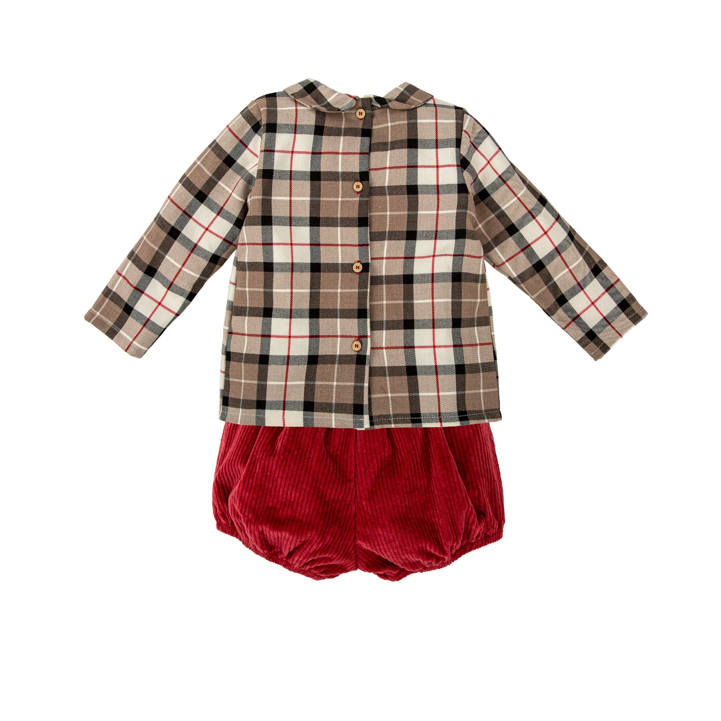 Senda Red Plaid Shorts Set 41634