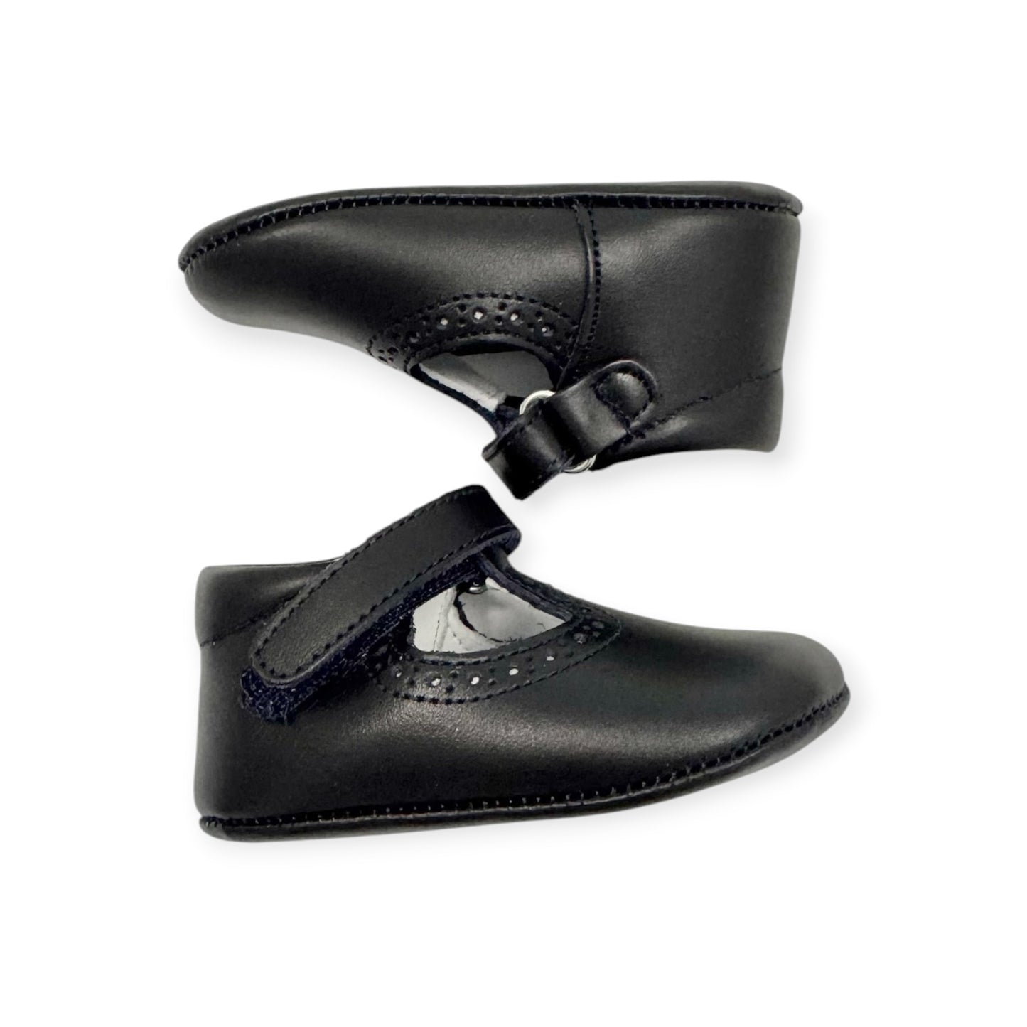 Dark Navy Leather T-Strap SB525