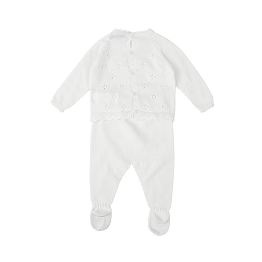 Primavera White Knit Cotton Set 50325