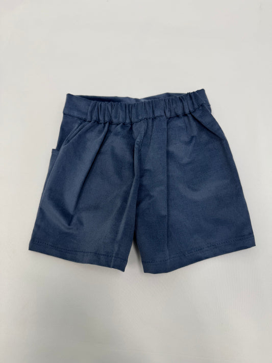 Blue Cord Shorts