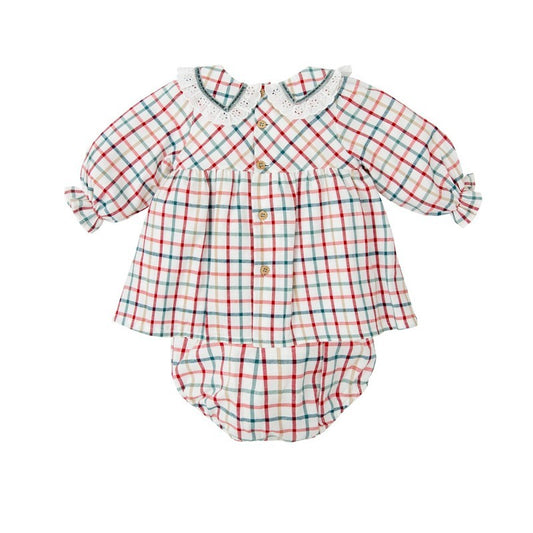 93662 Red Green Plaid Bloomer Set