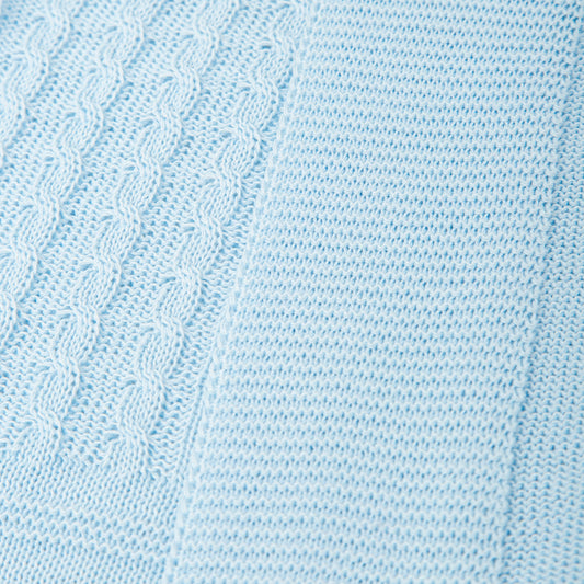 Cariño Knit Blanket Sky Blue 4322