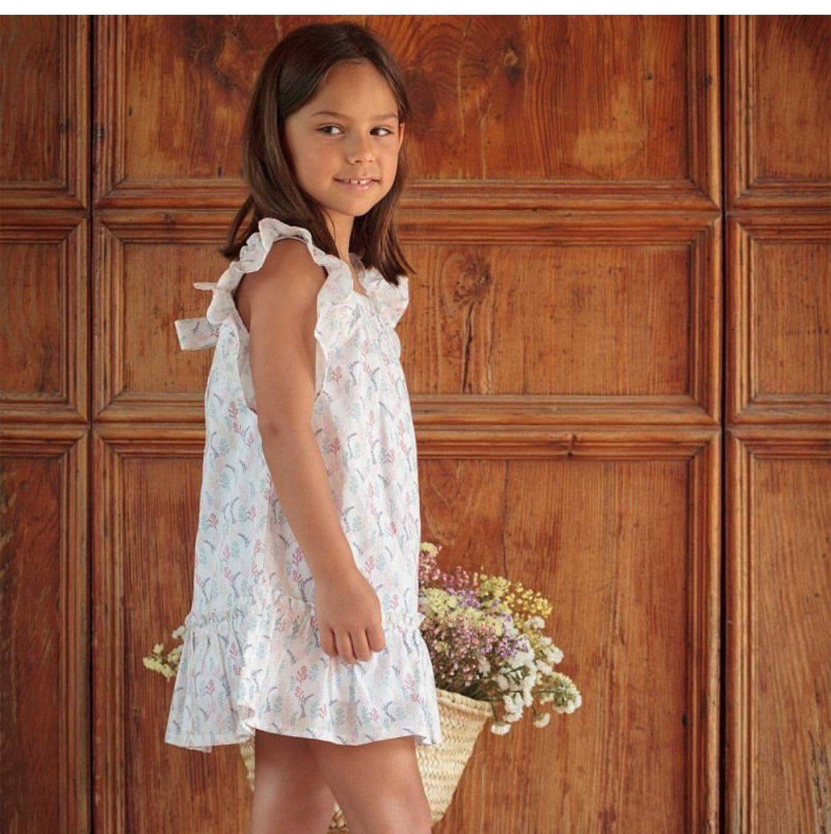 90476 Coral Print Dress 2T