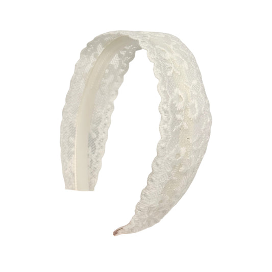 White Floral Lace Heaband