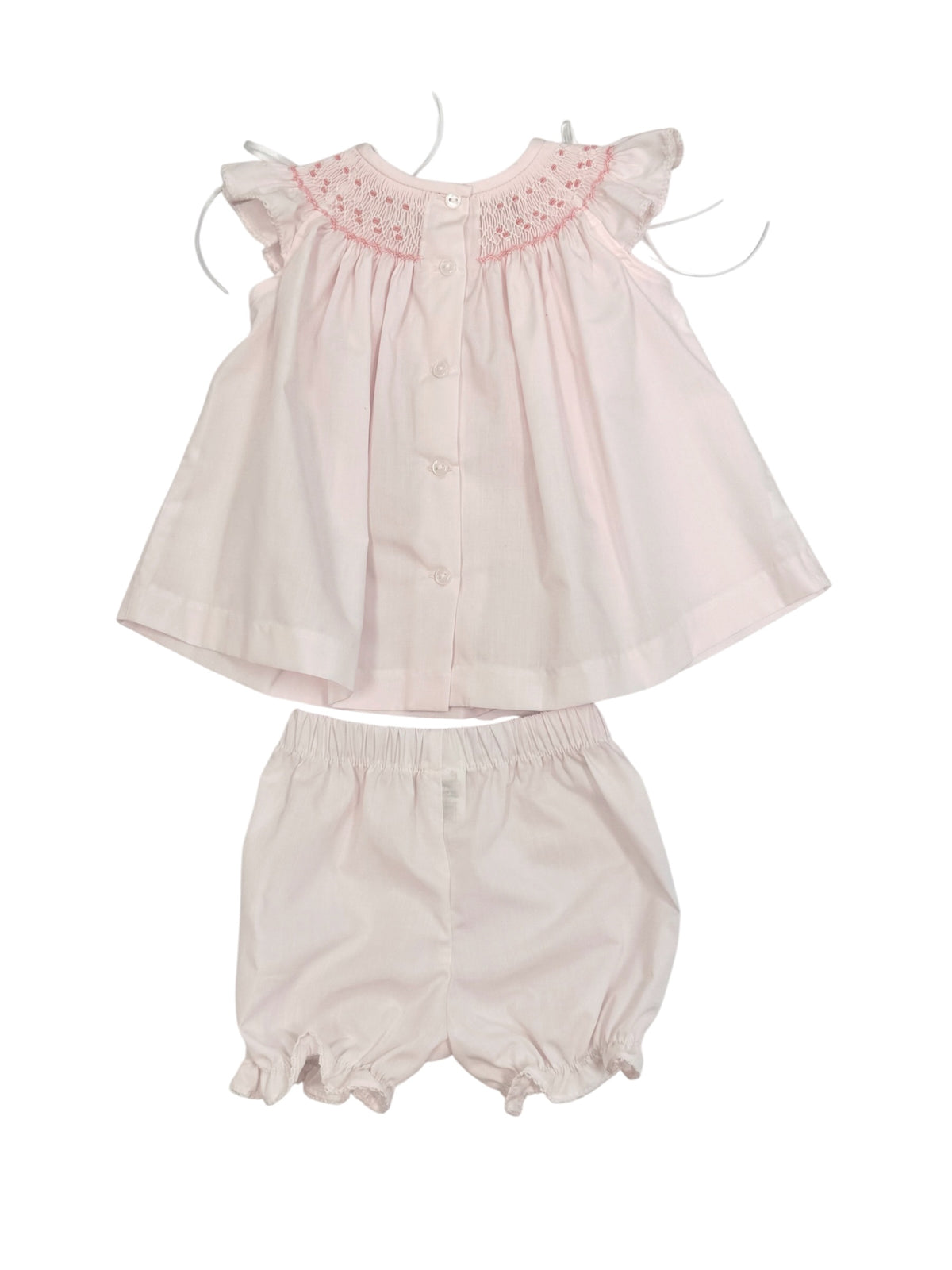 Peony Pink Smocked Bishop Set