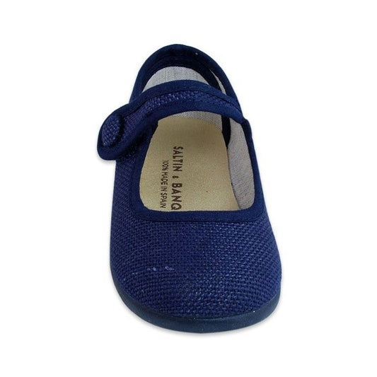 Navy Linen Mary Jane 1144-09