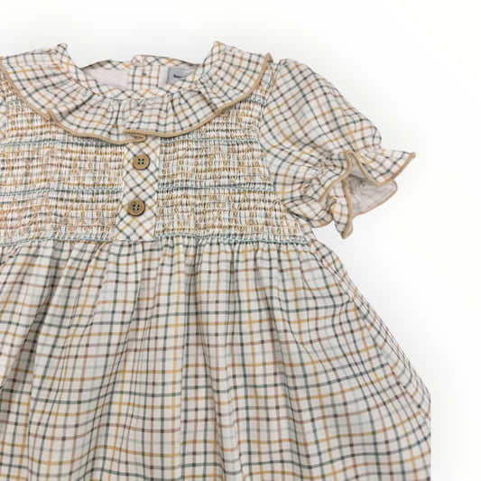 Atardecer Plaid Smocked Bloomer Set 97635