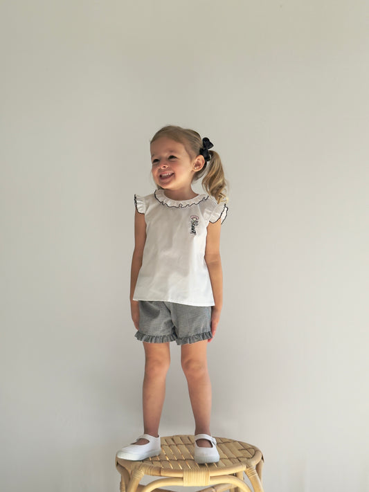 Jessie Gingham Shorts Set