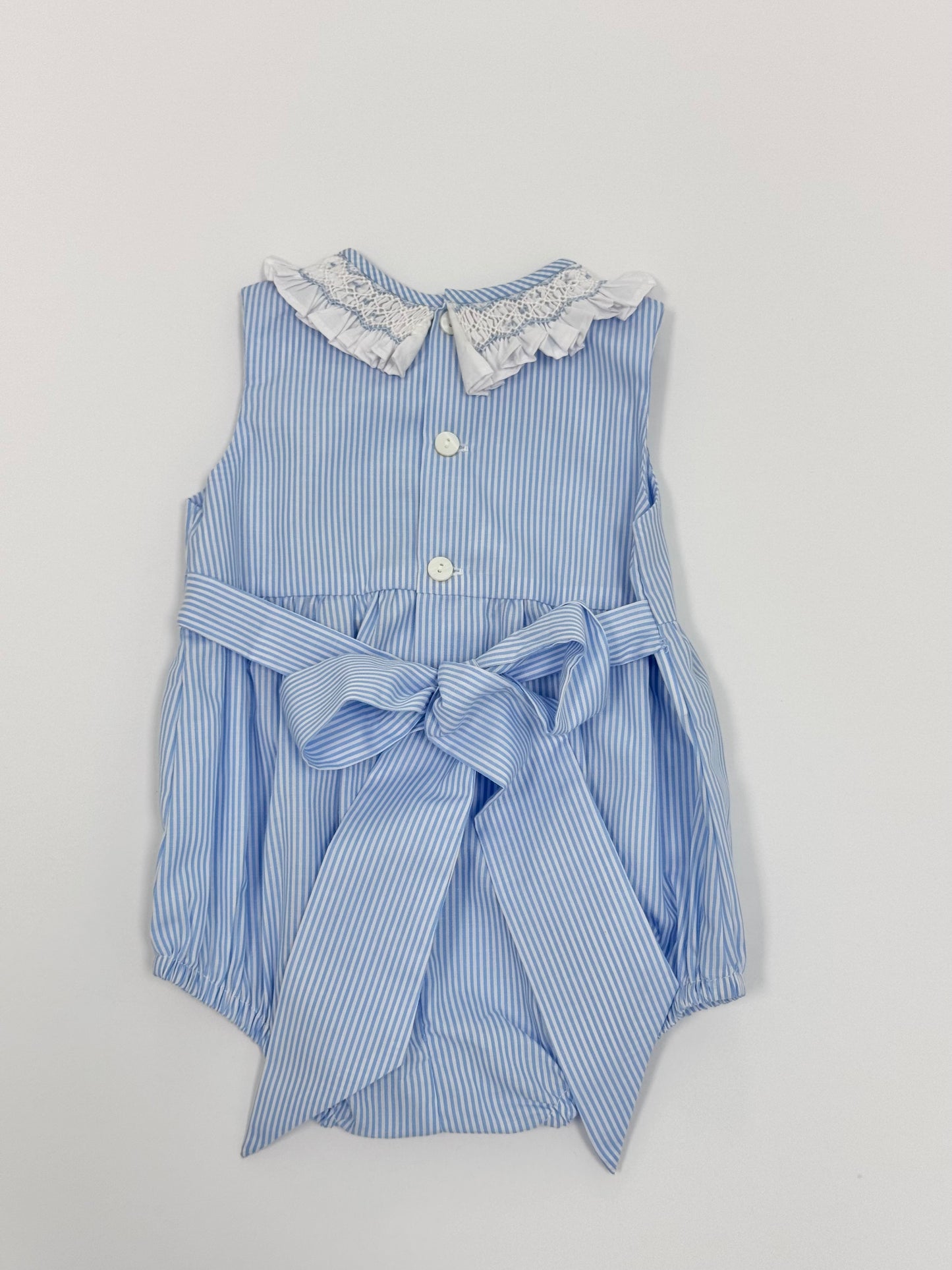 Blue Stripe Kate Smocked Bubble