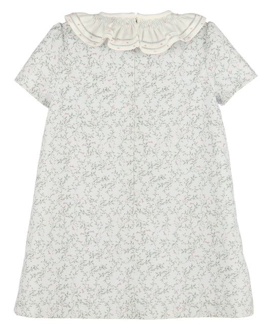 8819BL Blue Willow Smocked Dress