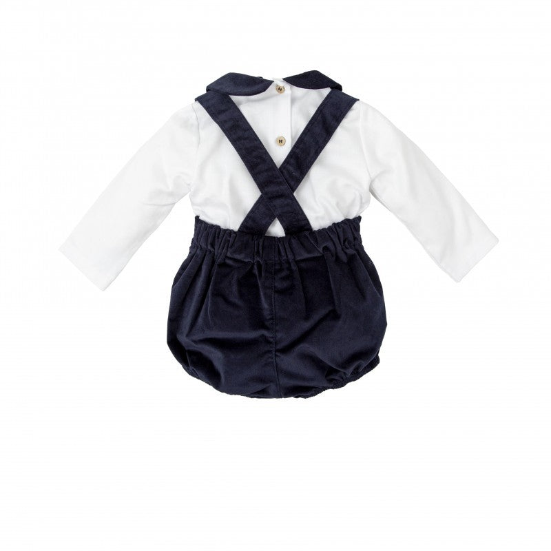 42661 Navy Velvet Jumper Set