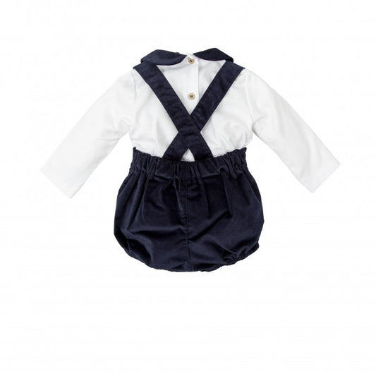 42661 Navy Velvet Jumper Set