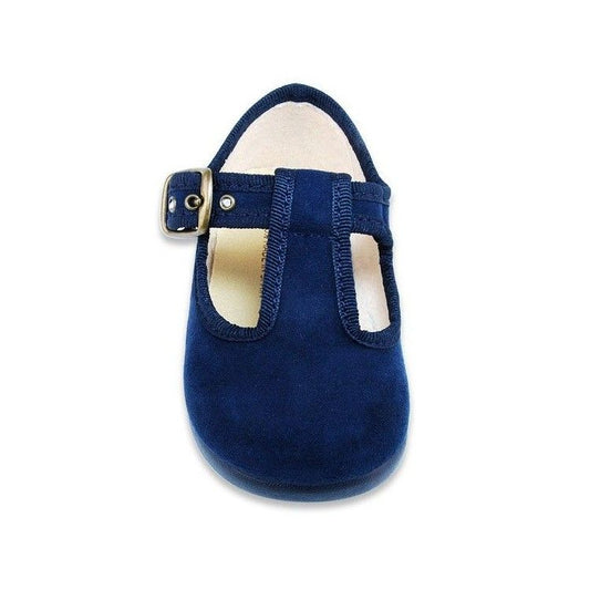 Navy Suede T-Strap 1136-02