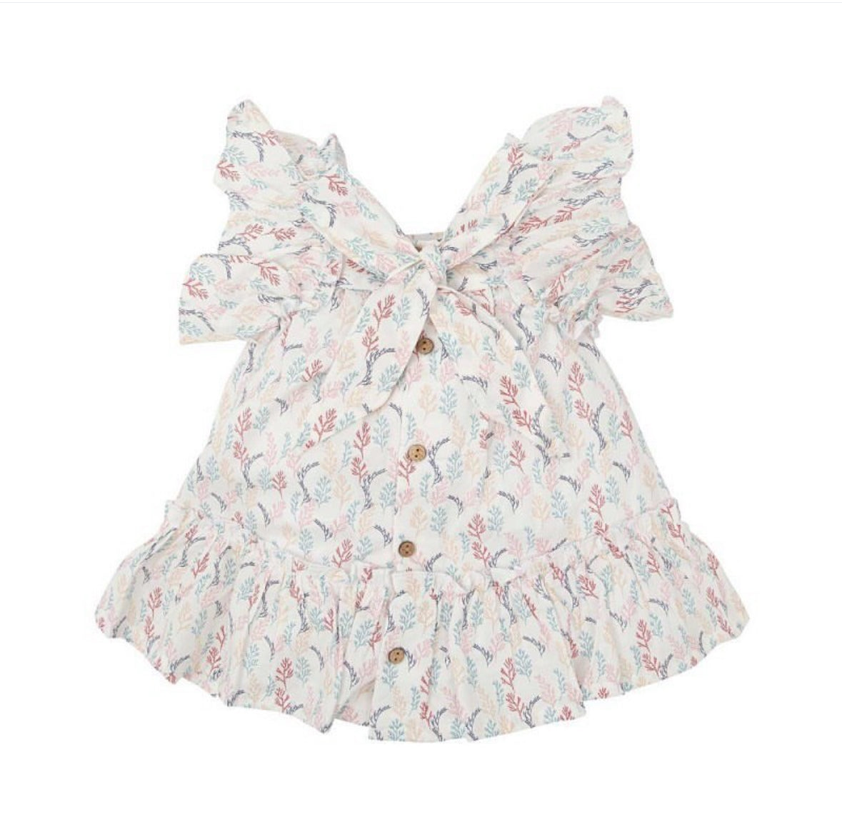 90476 Coral Print Dress 2T