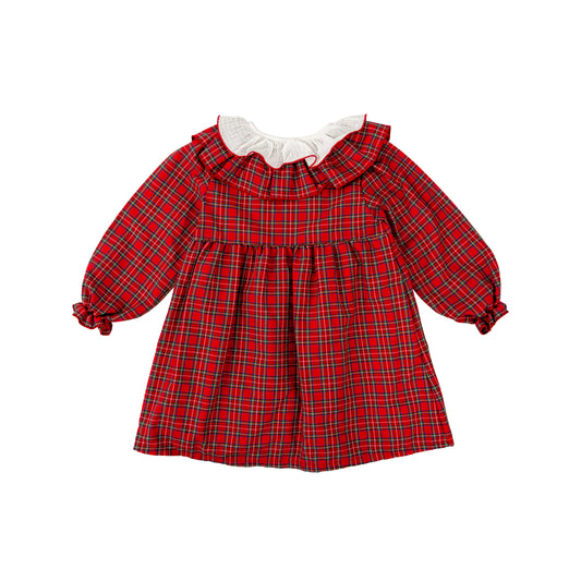 Muerdago Red Plaid Dress 90659