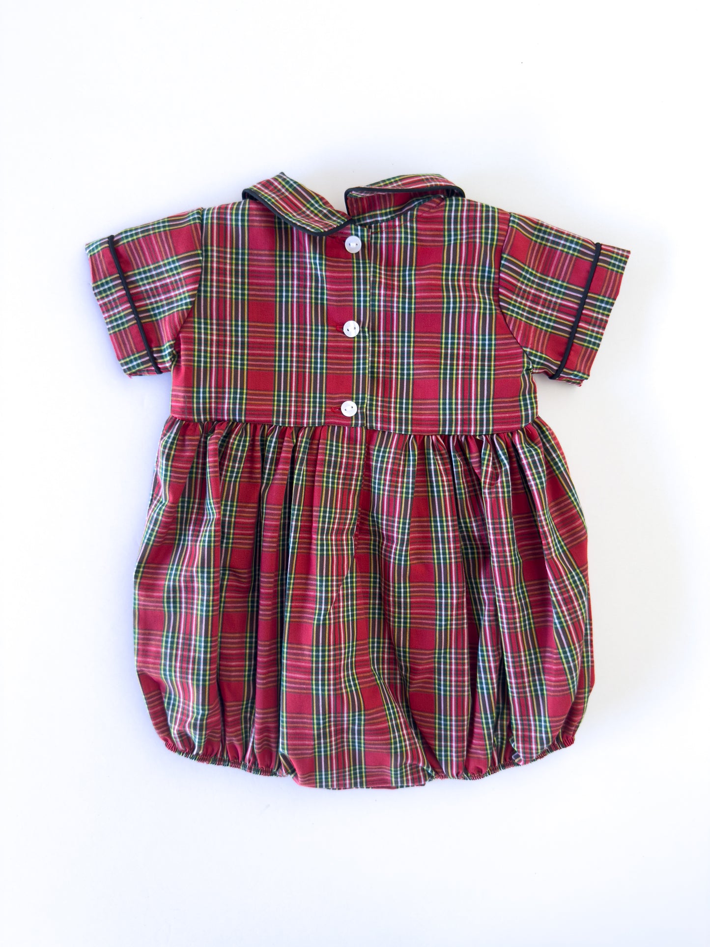 F00824-3 Red Plaid Romper