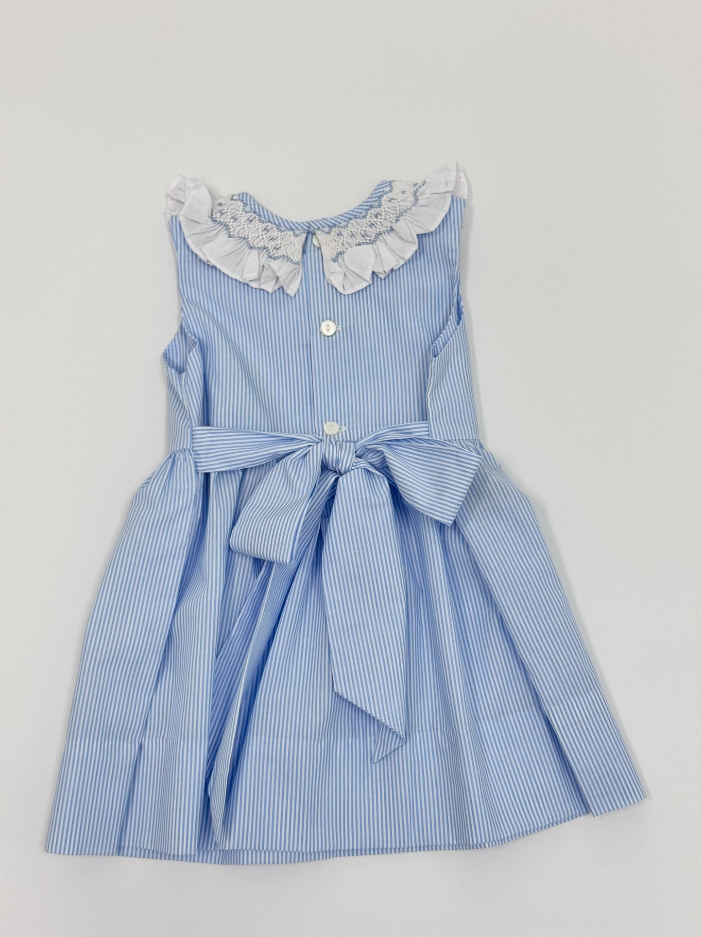 Blue Stripe Kate Smocked Dress