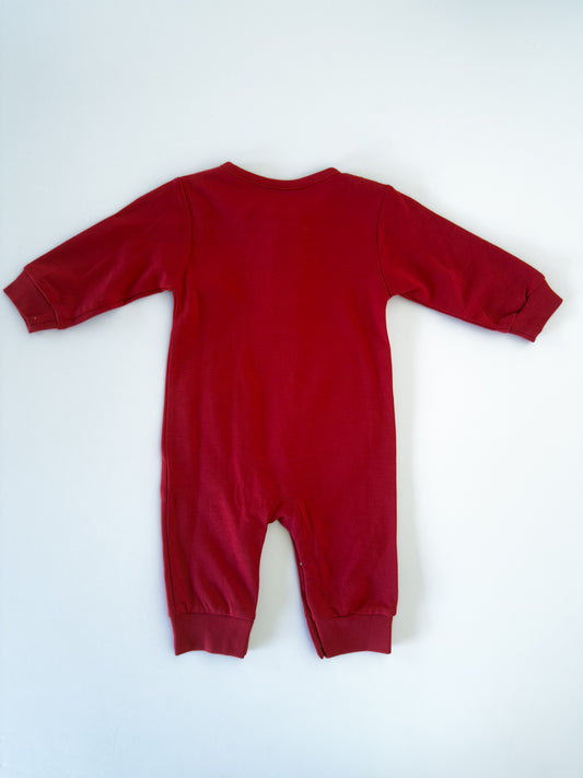 Red Pima Playsuit