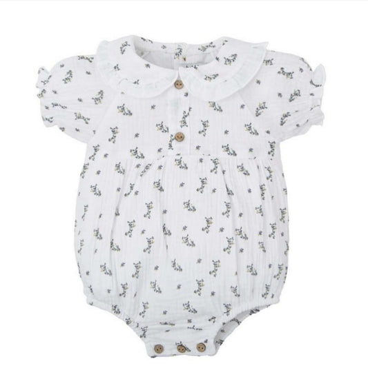 31477 Blue Flower Romper 18M