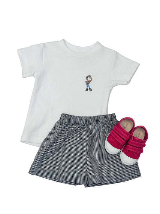 Woody Gingham Shorts Set