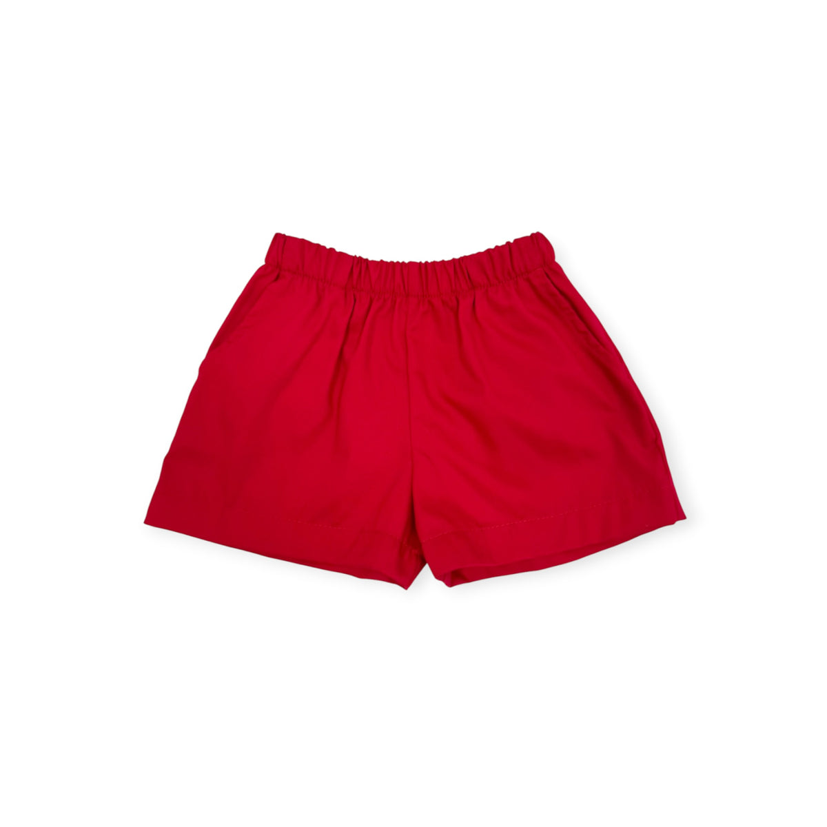 Red Pique Shorts Set