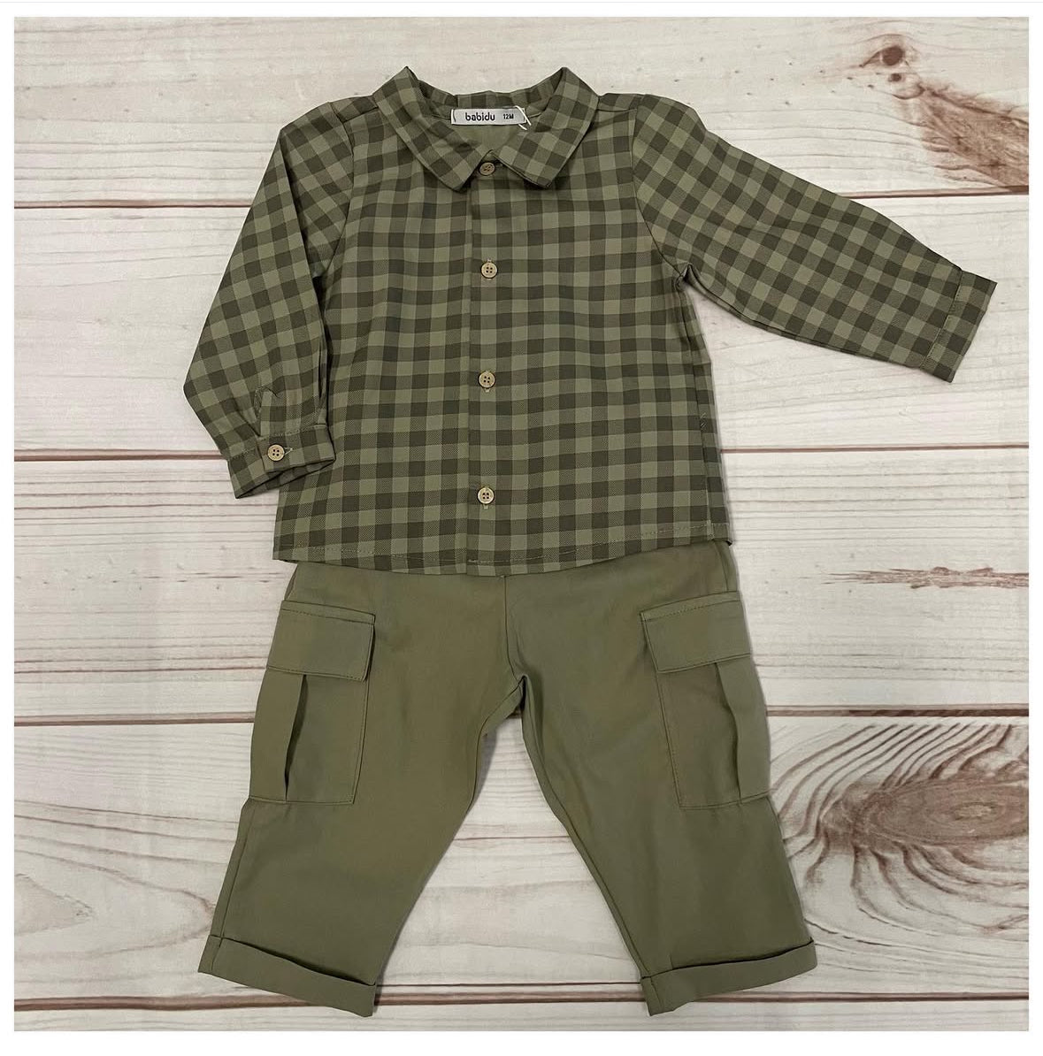 43414 Green Pants Set Size 5