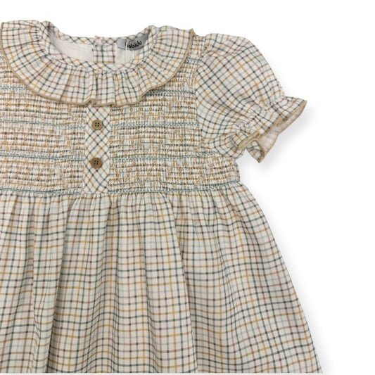 Atardecer Plaid Smocked Dress 98635