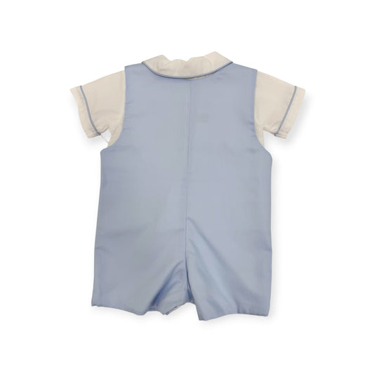 Blueberry & Chestnut Smocked Overall