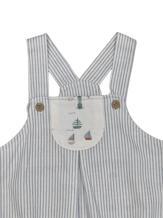 Mirada Blue Stripe Overall Bubble 33221