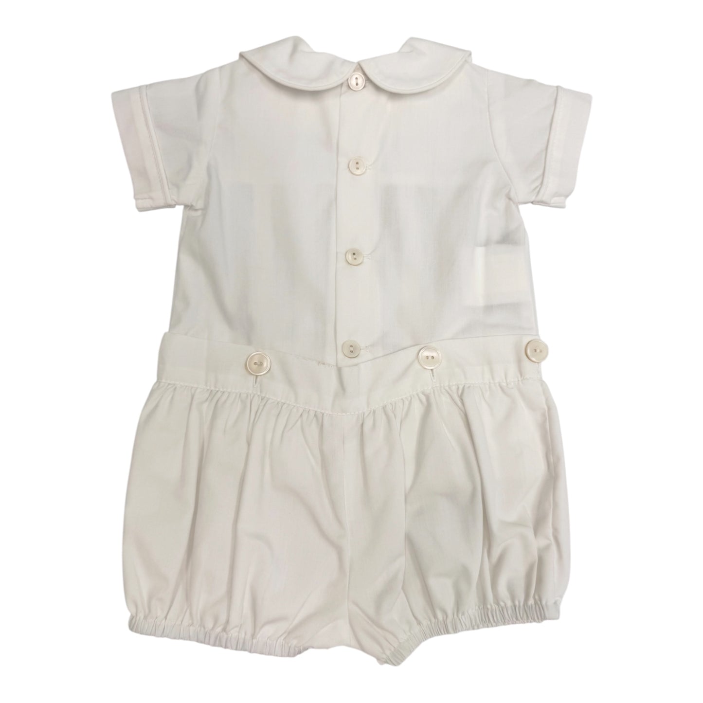 White Cotton Romper Size 3M
