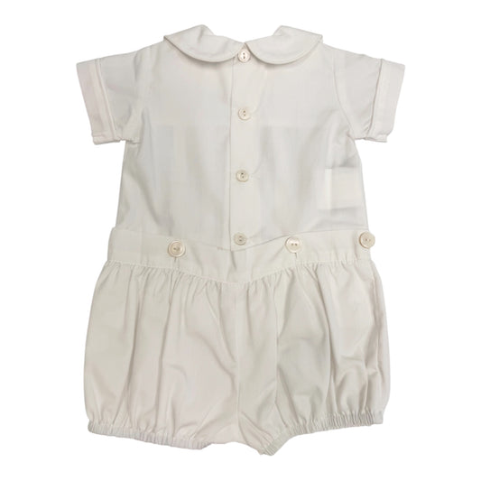 White Cotton Romper Size 3M
