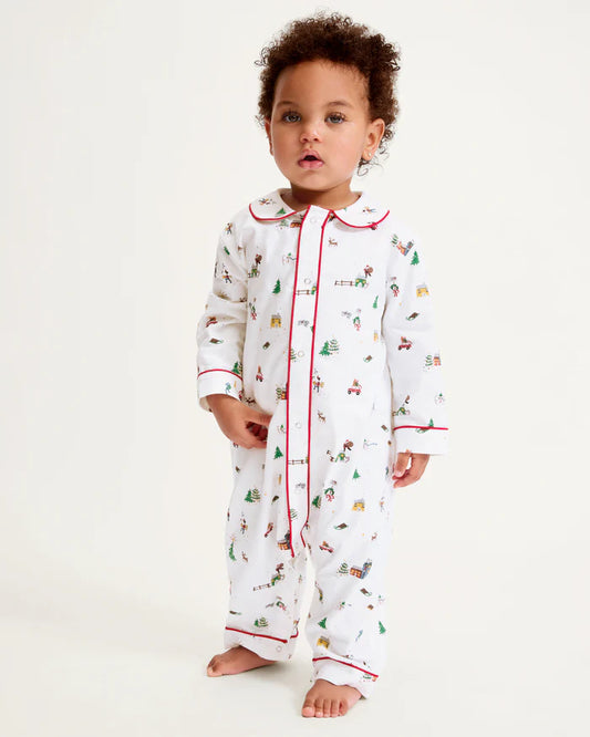 Baby Twill Cambridge Romper Holiday Town